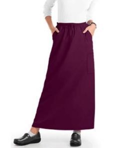 Cargo pockets ladies skirt A Line Full Elastic waistband (poplin fabric)