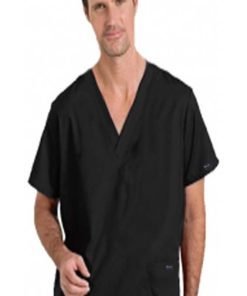 Stretchable Scrub set 5 pocket solid unisex cargo with pencil pocket top half sleeve (2 pkt top, 2 pkt pant) 1 cargo pkt 1 back pkt in 35% Cotton 63% Polyester 2% Spandex