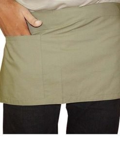 Waist apron solid short with 1 front pocket