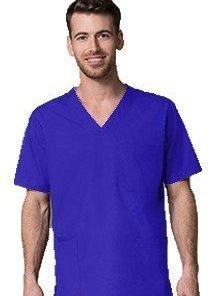 Stretchable Top v neck 3 pocket half sleeve unisex in 35% Cotton 63% Polyester 2% Spandex