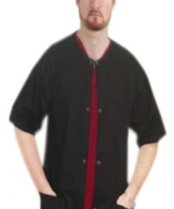 Stretchable Scrub Jacket 3 pocket solid half sleeve unisex in 35% Cotton 63% Polyester 2% Spandex