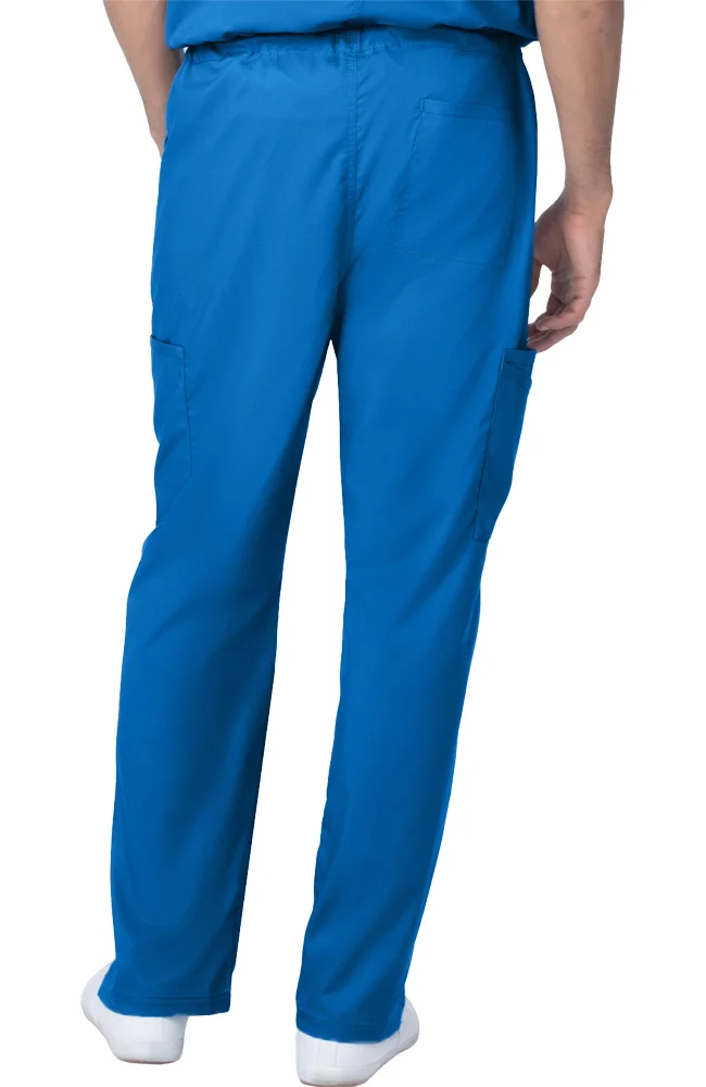 Pant 6 pocket 2 side pocket 2 cargo pocket with cell phone pocket 1 back pocket half elastic waistband unisex - Image 2