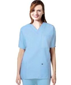 Scrub set 9 pocket unisex solid half sleeve (3 pocket top 6 pocket pant)