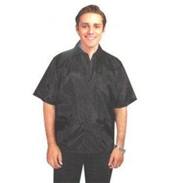 Barber jacket with collar 3 pocket half sleeve with snap buttons (nylon fabric)