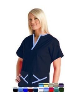 Set 5 pocket ladies y-neck style half sleeve (top 2 pocket with bottom 3 pocket)