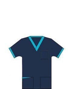 Top v neck 3 pocket half sleeve unisex with 1 pencil pocket at front pocket contrast at pocket styleTop v neck 3 pocket half sleeve unisex with 1 pencil pocket at front pocket contrast at pocket style