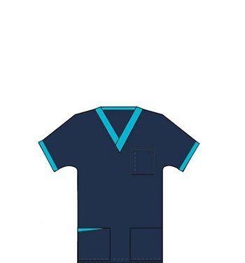 Top v neck 3 pocket half sleeve unisex with 1 pencil pocket at front pocket contrast at pocket styleTop v neck 3 pocket half sleeve unisex with 1 pencil pocket at front pocket contrast at pocket style