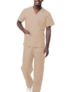Scrub set 4 pocket solid unisex half sleeve (3 pocket top with normal 1 pocket pant)