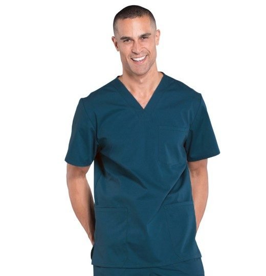 Microfiber scrub set 6 pocket half sleeve unisex (3 pocket top & 3 pocket pant)