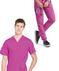 Microfiber Unisex Jogger Scrub Set 6 Pockets Half Sleeves, Top 3 Pockets and Jogger Pant 3 Pockets with Half Elastic Waistband and Drawstring (Matching) (Copy)