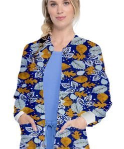 Summer Mint Leave Printed Jacket 2 Pocket Unisex Full Sleeve With Rib